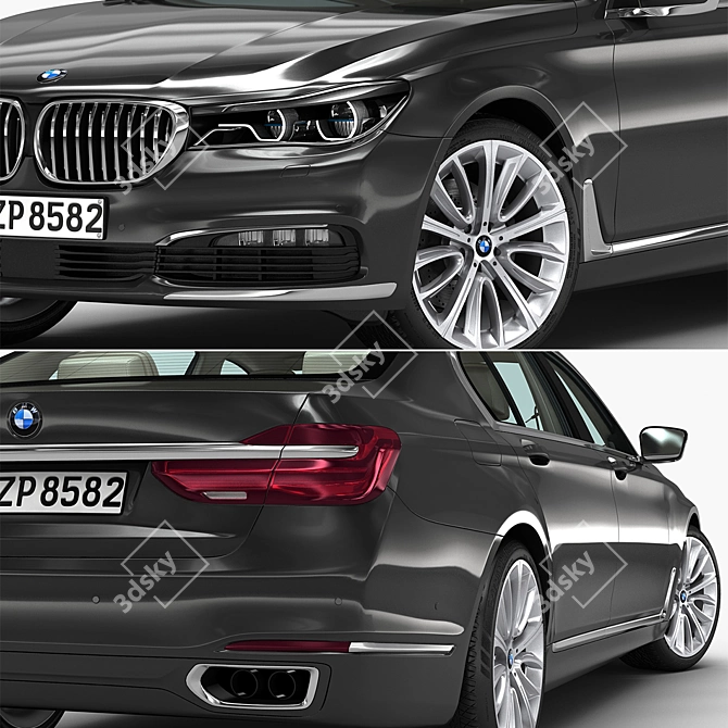 Highly Detailed BMW 7 Series Model 3D model image 3