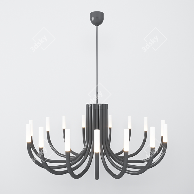 Kelly Wearstler's Rousseau Large Oval Chandelier 3D model image 2