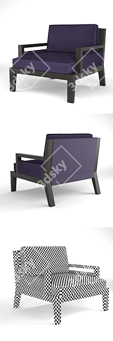 Modern Upholstered Armchair - 3DMax 2014 Archive 3D model image 3