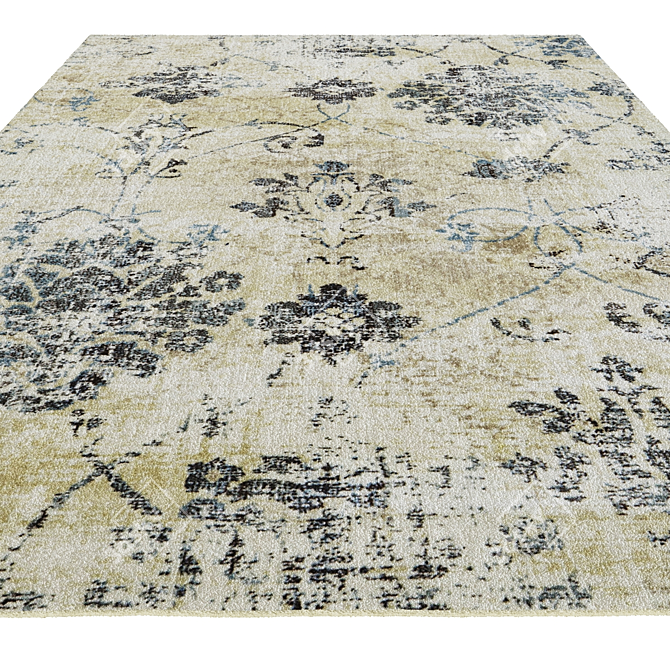 Elegant Chateaux Contemporary Rug 3D model image 2