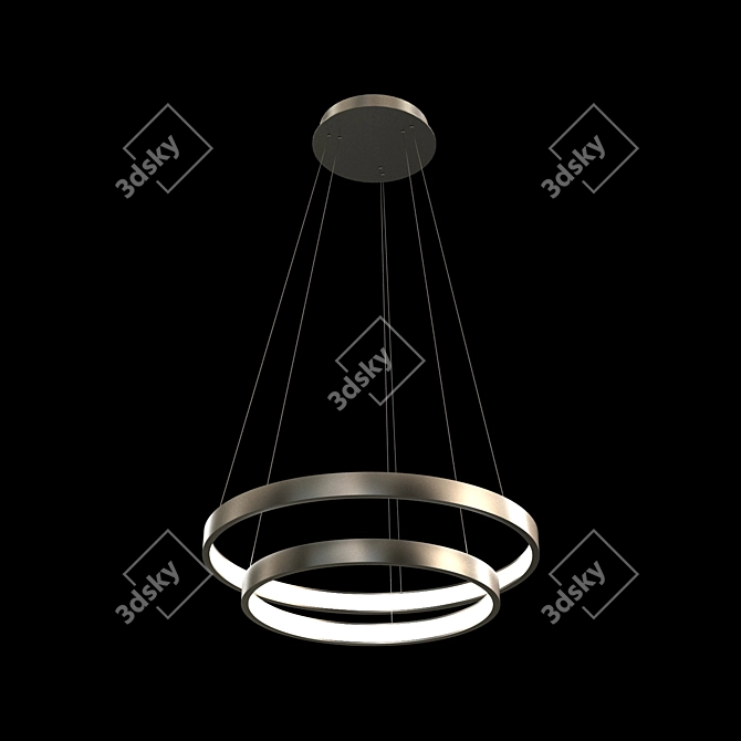 Luchera LED Designer Chandelier 3D model image 1