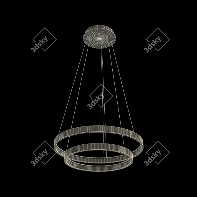 Luchera LED Designer Chandelier 3D model image 2