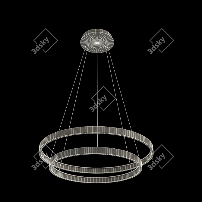 Modern LED Designer Chandelier 3D model image 2