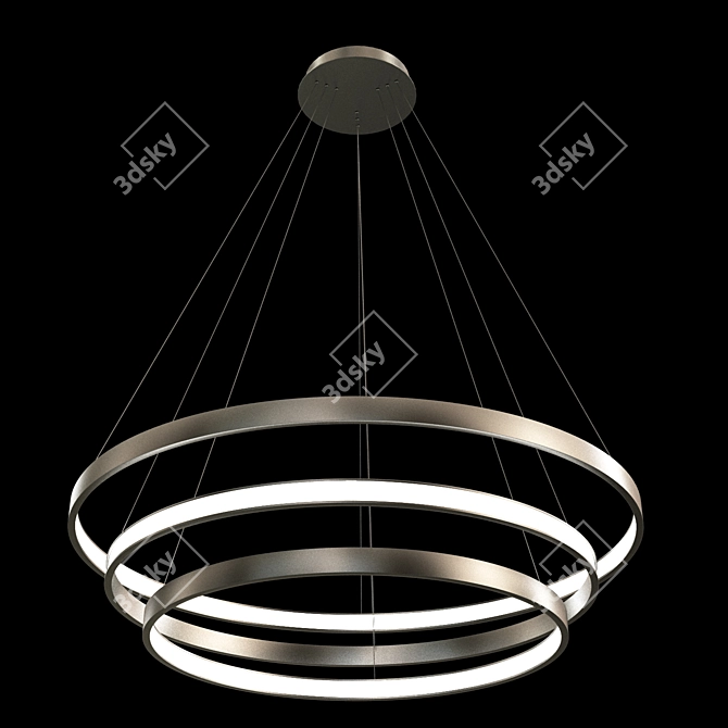 Modern LED Designer Chandelier 3D model image 1