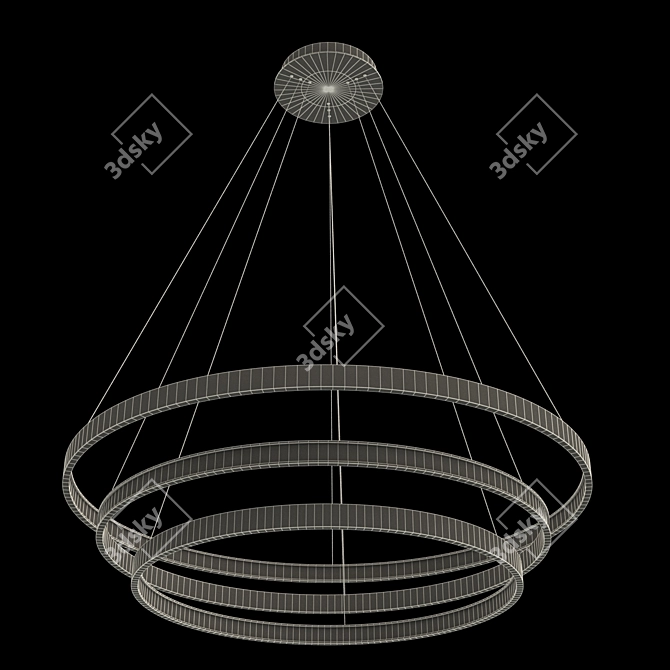 Modern LED Designer Chandelier 3D model image 2
