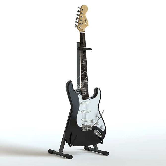 Squier Stratocaster Electric Guitar 3D model image 5