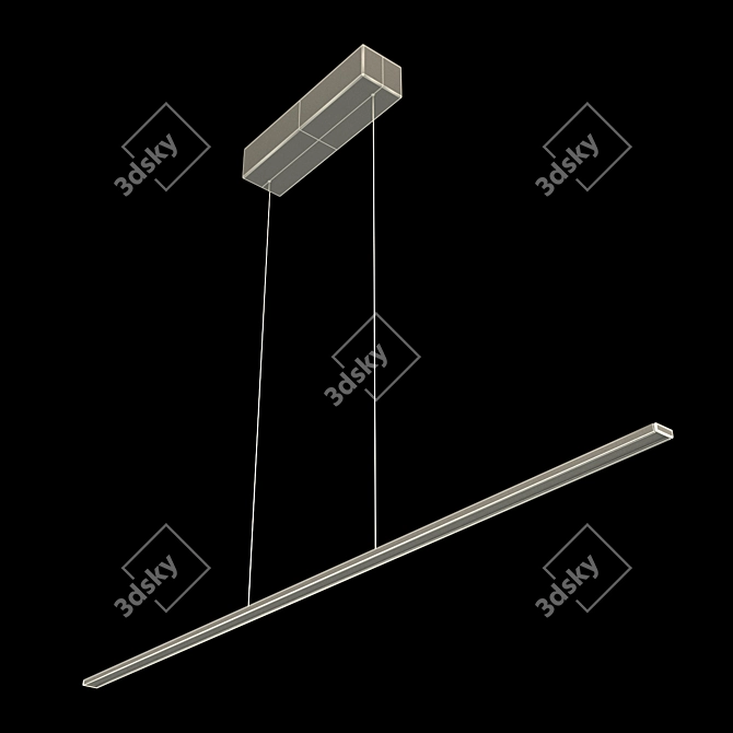 Sleek LED Linear Light - Luchera TLCI1 3D model image 2