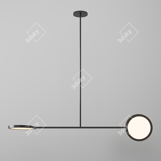 Contemporary Discus Pendant Light 3D model image 2