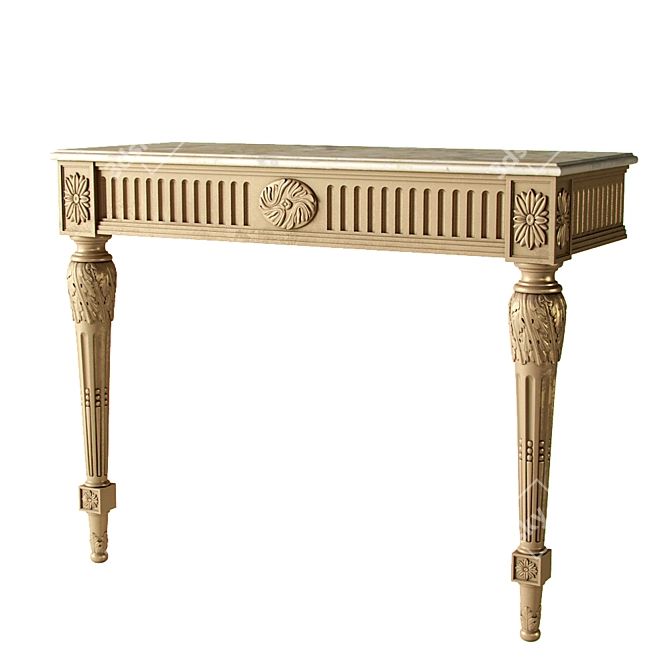 Elegant Letitia Console by Romano Home 3D model image 2