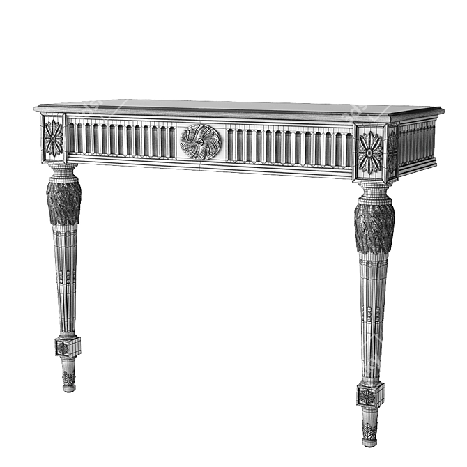 Elegant Letitia Console by Romano Home 3D model image 3