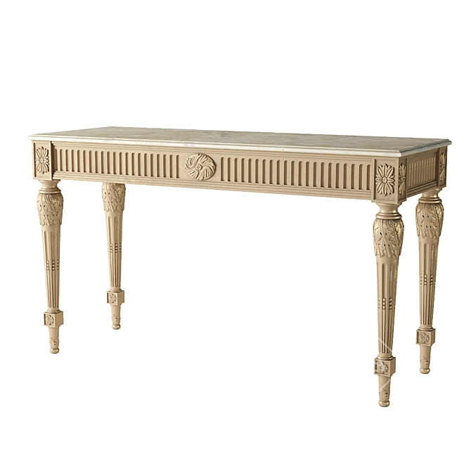 Elegant Letitia Console - Handcrafted Romano Home 3D model image 2