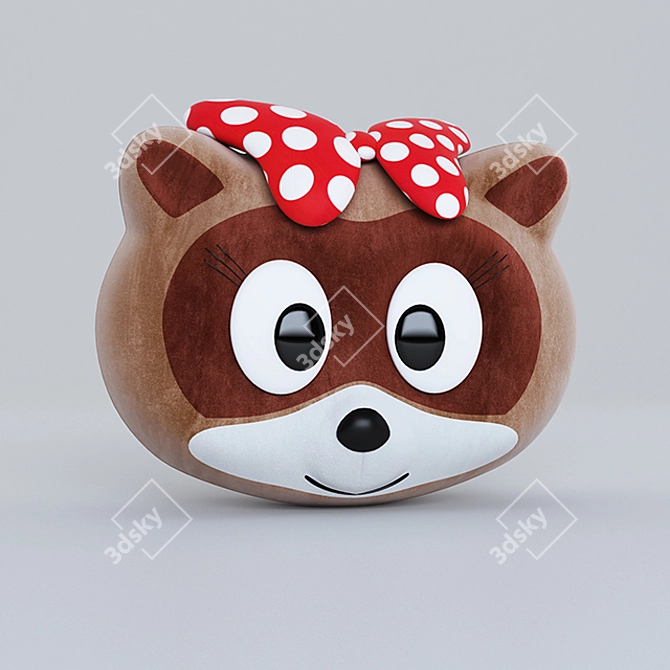 Adorable Bear Plush Toy 3D model image 1