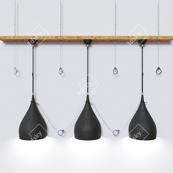 Industrial Loft Pendant Lamp 3D model image 1