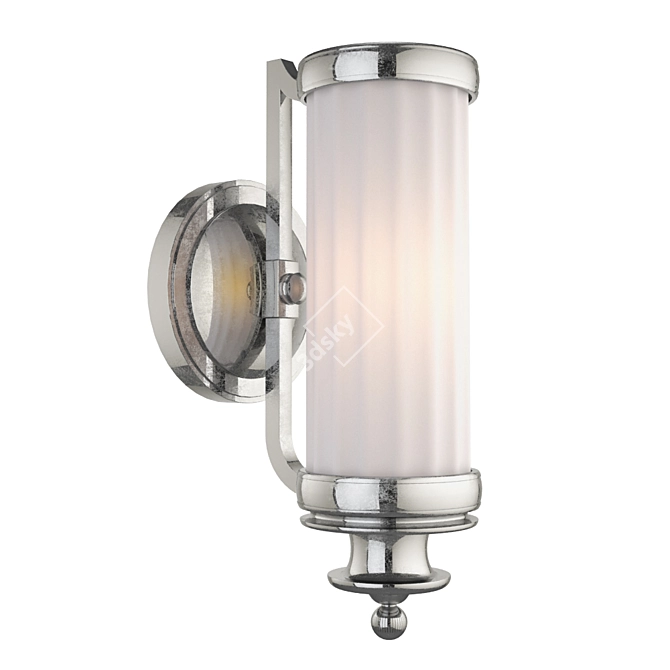 Thomas OBrien Milton Road 1 Light Polished Nickel Bath Wall Light 3D model image 1