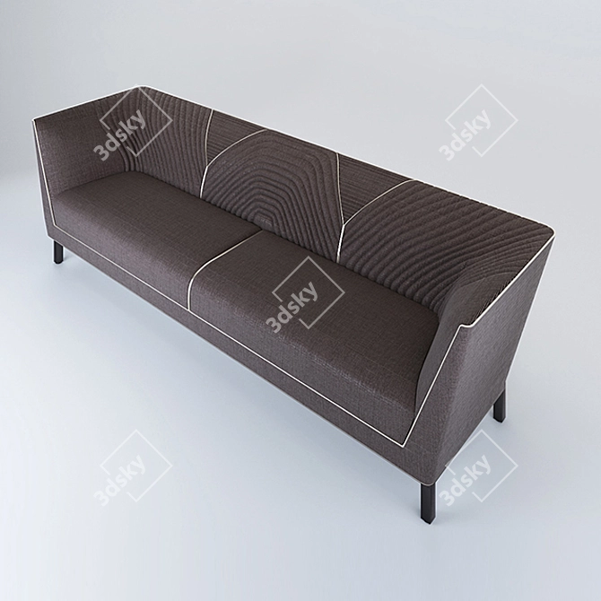  Modern Lounge Sofa - 290 cm Width, Comfortable Seating 3D model image 2