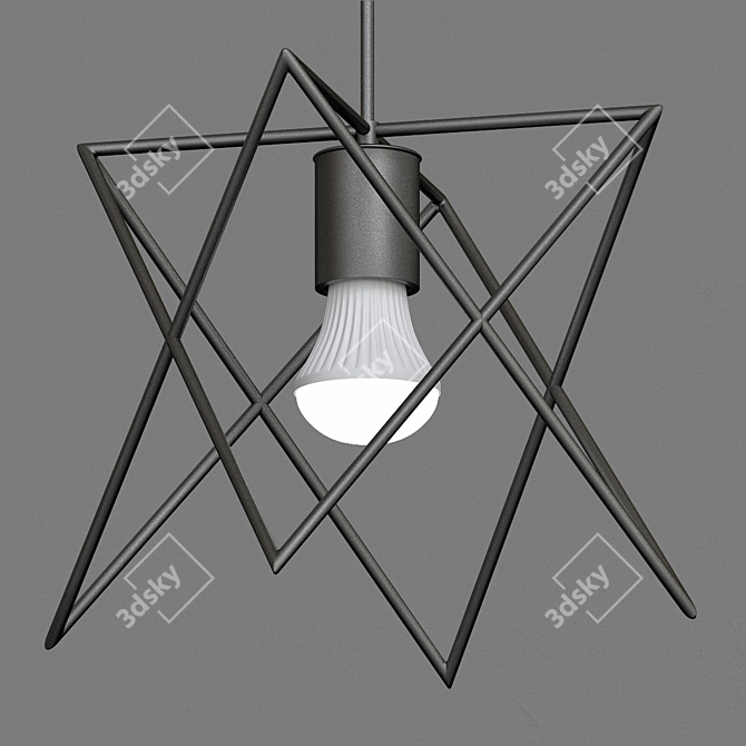 Minimalist Star Pendant Lights 3D model image 2