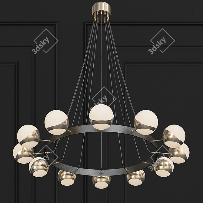 Stunning Stilnovo Italian Chandelier 3D model image 1