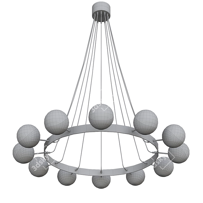 Stunning Stilnovo Italian Chandelier 3D model image 3