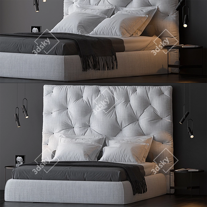 Impunto Bed by Pianca 3D model image 1