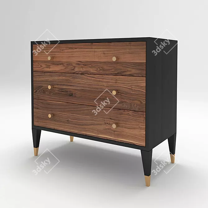 Patrik Chest: Sleek Storage Solution 3D model image 2