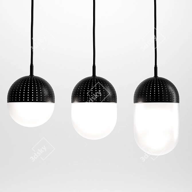 Sleek and Stylish Dot Lamp 3D model image 1