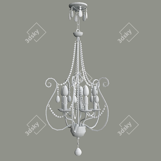 Elegant Astoria Grand Chandelier 3D model image 3