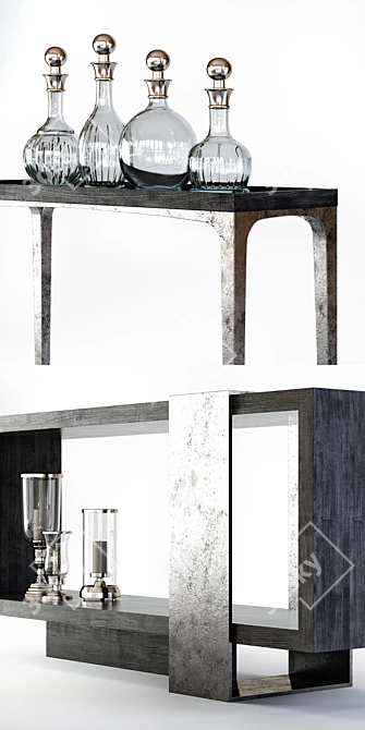 Elegant Linea Console Tables 3D model image 2