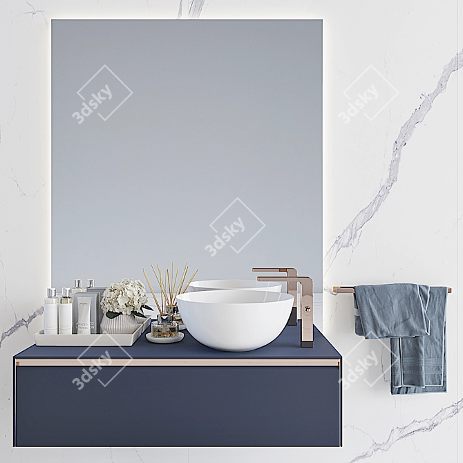 NOKEN LOUNGE 1200mm: Modern Luxury Bathroom Set 3D model image 1