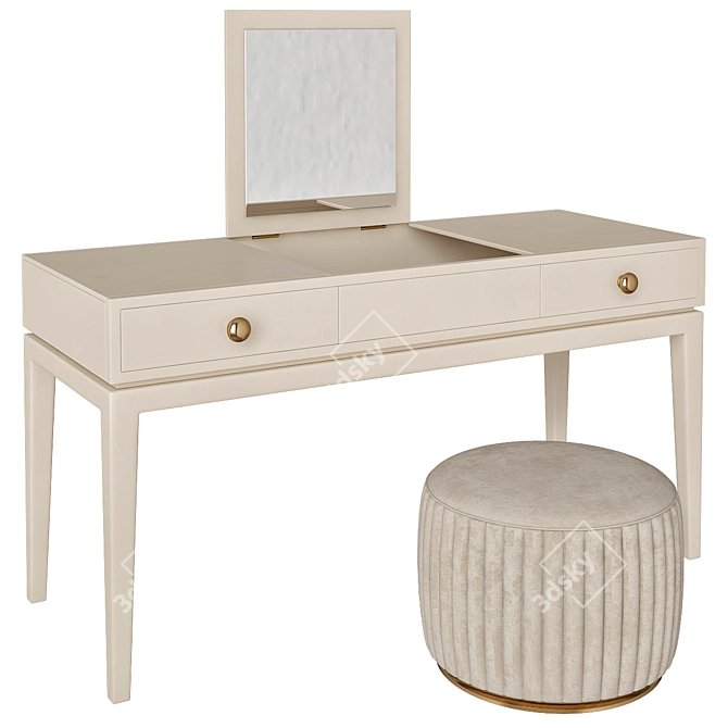 Elegant CHICAGO Dressing Table 3D model image 1