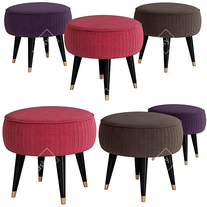 Luxe Audrey Stool: Covet Lounge 3D model image 1