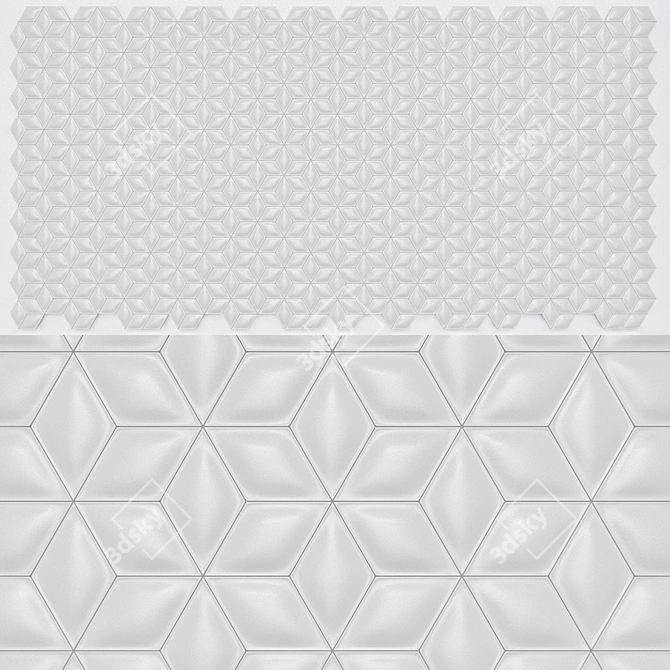 Stylish 3D Wall Panel 3D model image 1