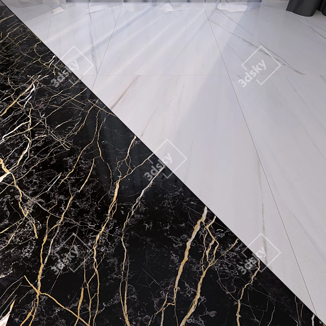 Luxury Marble Floor Set 3D model image 1