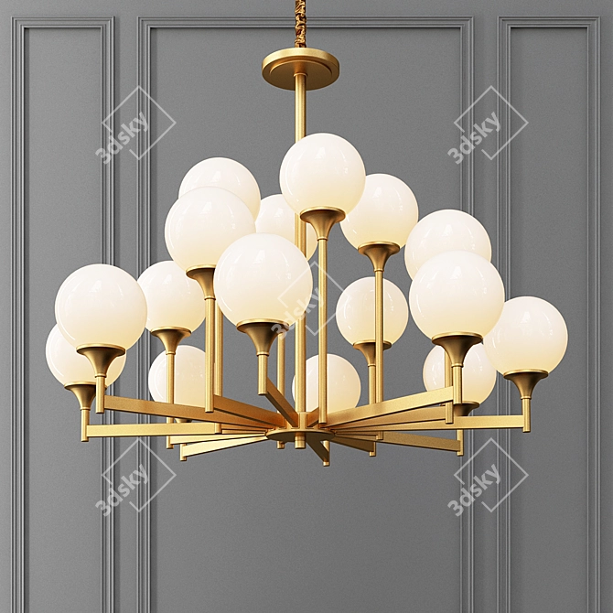 Valley Ball Chandelier: Elegant Loft Lighting 3D model image 2