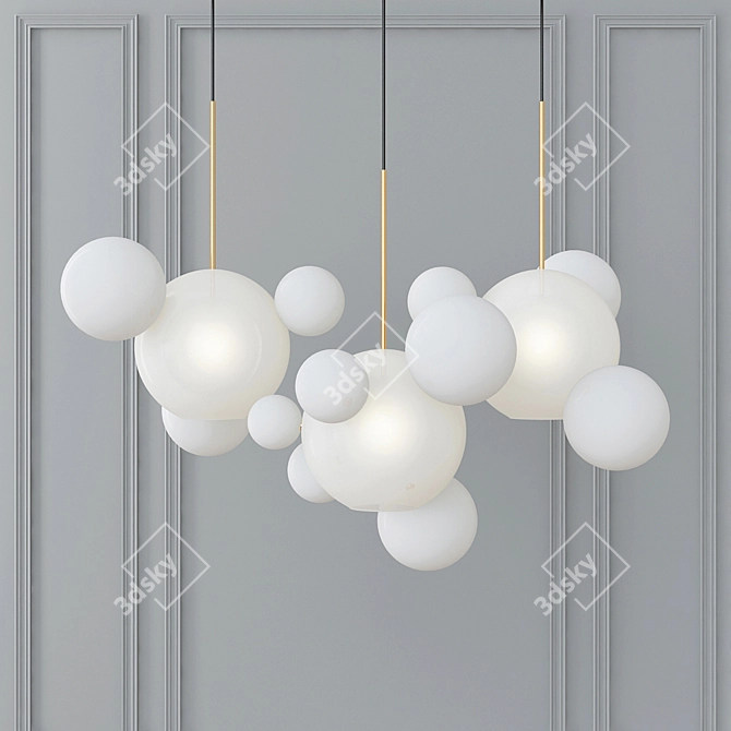 Sleek Modern Giopato & Coombes Bolle BLS Lamp 3D model image 1