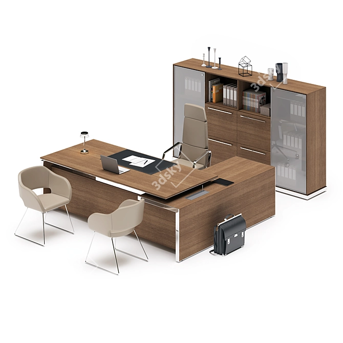 LAS EOS Modern Desk 3D model image 1
