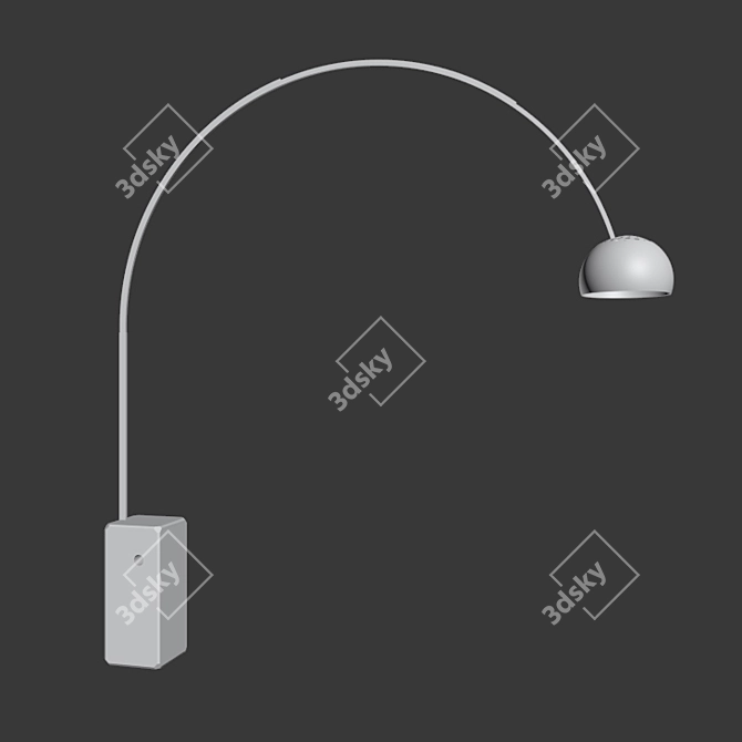Arco Flos Modern Floor Lamp 3D model image 2