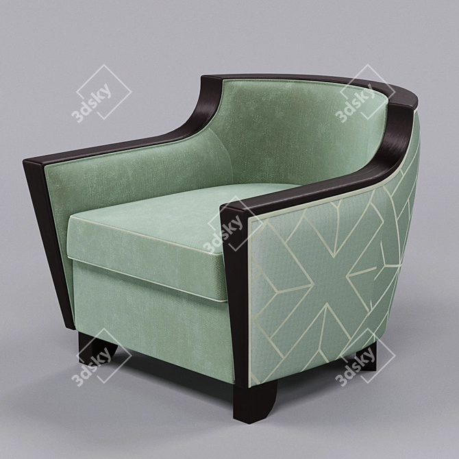 Aquamarina Club Chair: Stylish Italian Design 3D model image 1