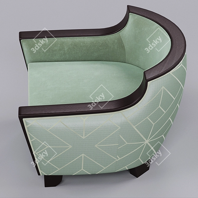 Aquamarina Club Chair: Stylish Italian Design 3D model image 2
