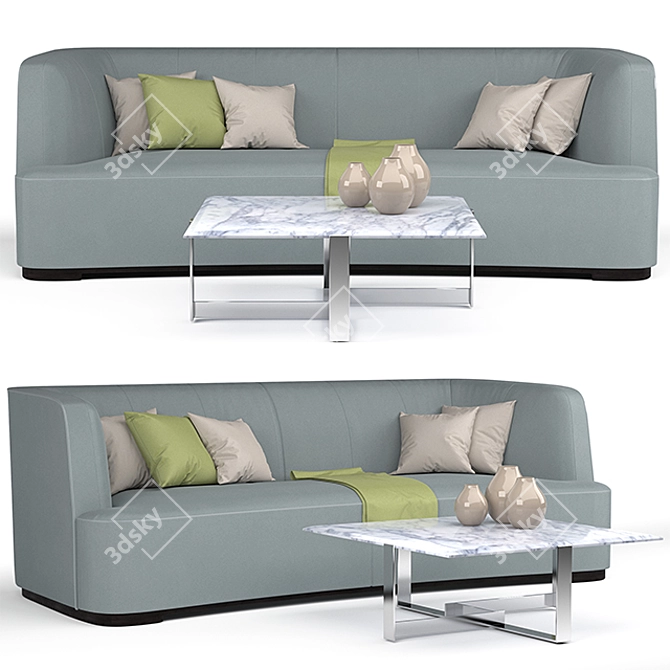 Ultra-Modern Sofa: Unwrapped UVW & All Textures 3D model image 1