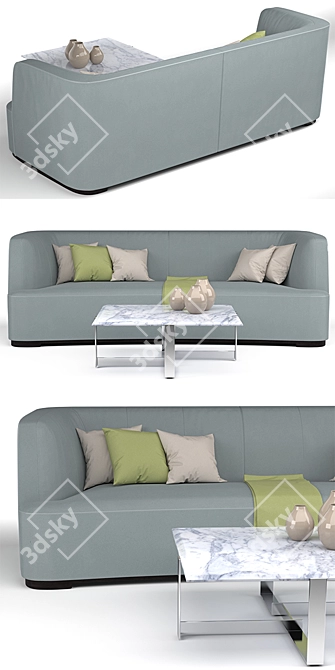 Ultra-Modern Sofa: Unwrapped UVW & All Textures 3D model image 3