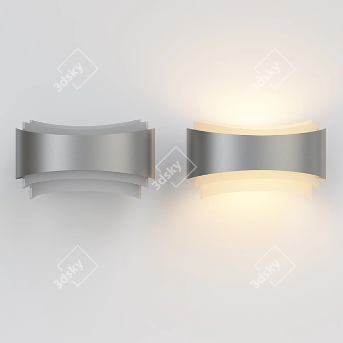 Modern "Warp" Accent Sconce 3D model image 2