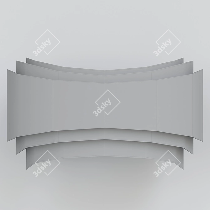 Modern "Warp" Accent Sconce 3D model image 3