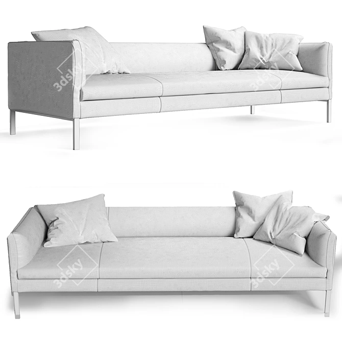 Luxury Paul Velvet Sofa by Molteni 3D model image 3