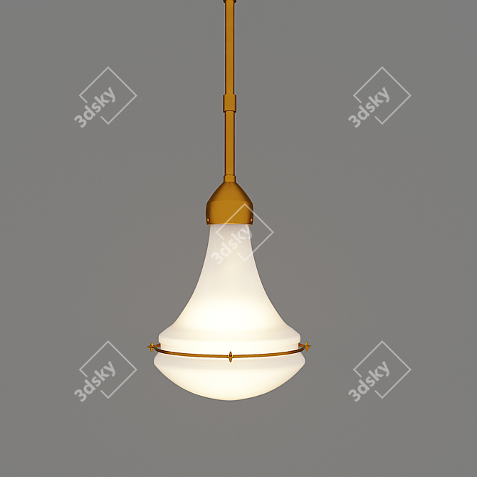 Elegant Profile Pendant Chandelier 3D model image 1