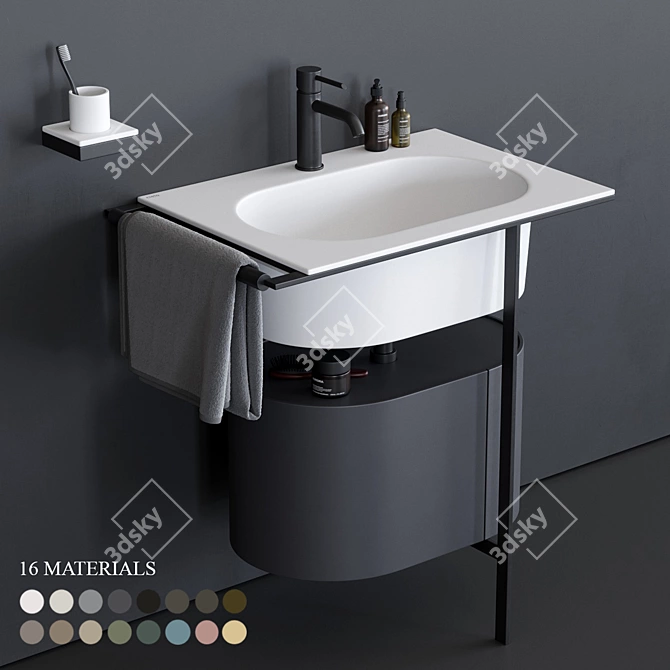 Elegant Kyros Vanity - Functional & Stylish 3D model image 1