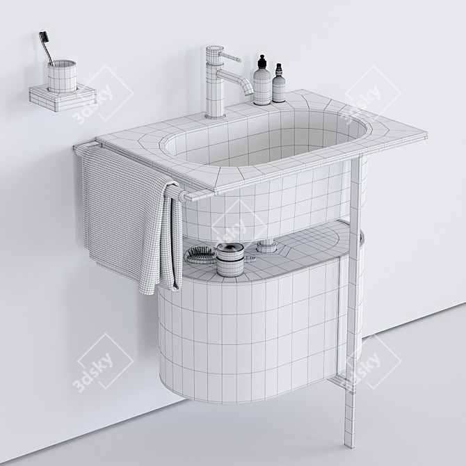 Elegant Kyros Vanity - Functional & Stylish 3D model image 3