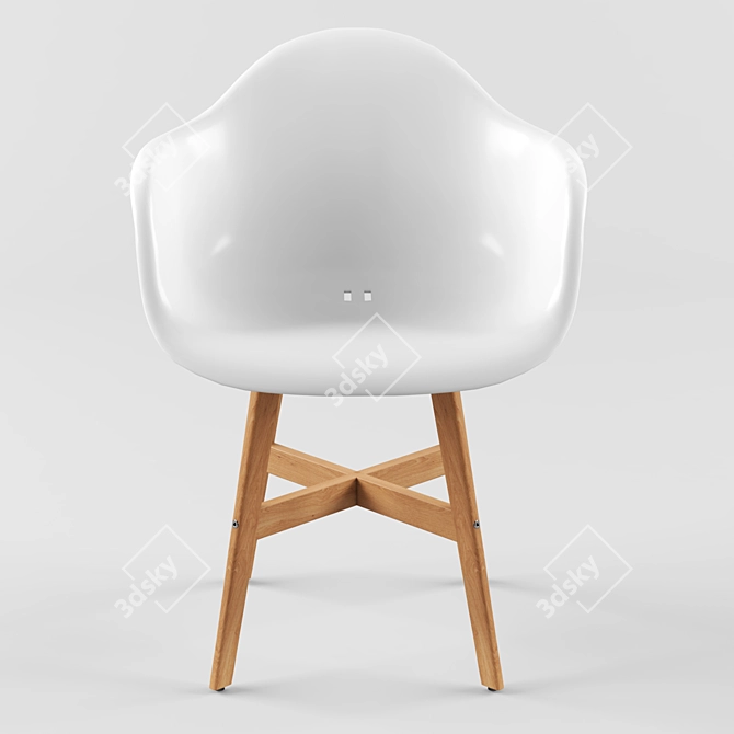 Stylish Ikea Fanbün Chair - Sleek Design, Perfect Comfort 3D model image 3