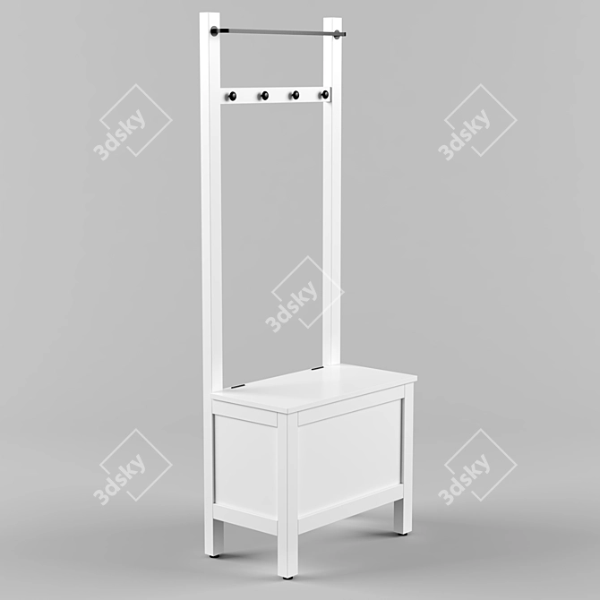 Hemnas Bench: Compact and Functional 3D model image 1