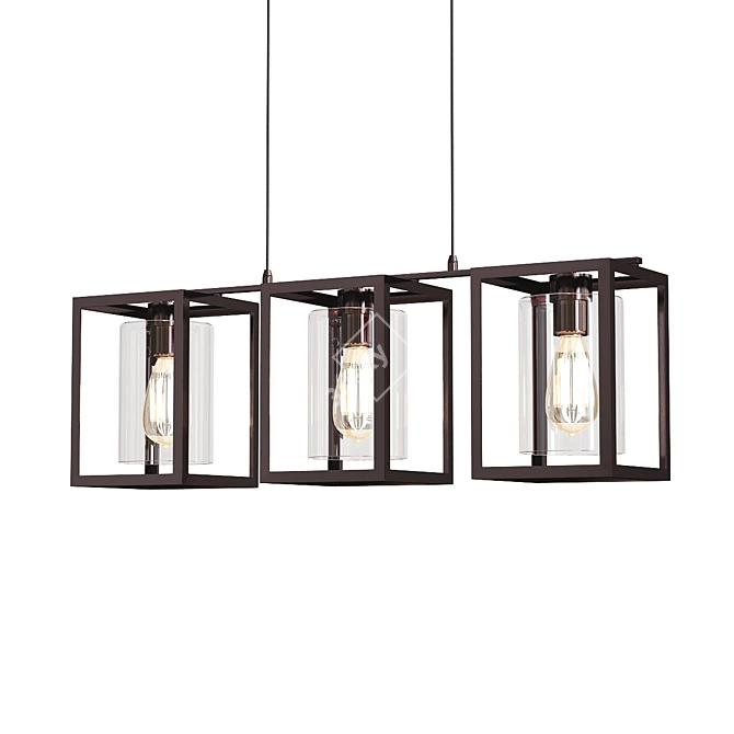 London Bronze Pendant Light 3D model image 3