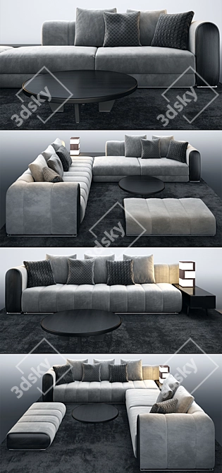 Modern Design Sofa Set 3D model image 2